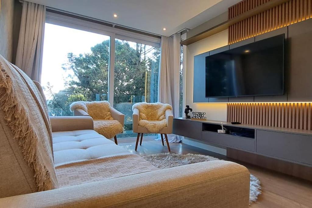 Luxuoso Apartamento Em Gramado - 2 Suites Esterno foto